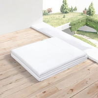 Parure de draps modernes en bambou tissé, 4 pièces, écologiques, 300 fils, avec drap-housse, pour l'été – Fabrication OEM/ODM