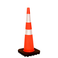 Cône de signalisation routière réfléchissant de haute qualité, haute stabilité, flexible, couleur vive, pour la sécurité routière
