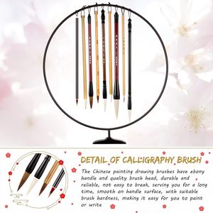Set di 12 Pennelli per Calligrafia Xin Bowen, Pennelli Cinesi per Scrittura Calligrafica in Pelo di Martora/Capra con Nylon per Lavori di Pittura - Product Image 3
