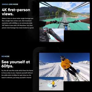 Cámara Deportiva <span class=keywords><strong>Insta</strong></span> <span class=keywords><strong>360</strong></span> X3 Original, Video 5.7k, Modo HDR Activo, Resistente al Agua 10m, con Adhesivo para Selfies - Product Image 2