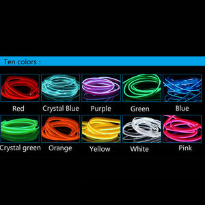 ไฟตกแต่งภายในรถยนต์ USB 12V 1.5W แบบเส้น แสงเย็น EL Wire สายไฟนีออนแบบยืดหยุ่น สำหรับตกแต่งแผงหน้าปัด ขอบประตู และอื่นๆ - Product Image 6