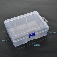 Boîtes en plastique rectangulaires vides, organiseurs de rangement avec couvercles à charnières