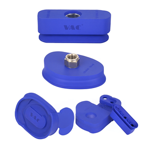 Ventouse ovale en silicone VAC WEA52 avec rainure pour la manutention de feuilles - Product Image 1