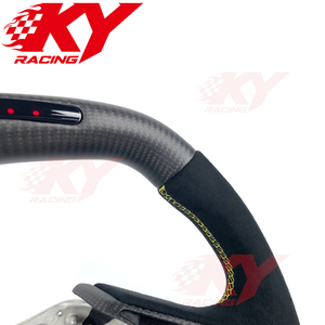 Volant de voiture de style course en fibre de carbone mate LED pour Chevrolet Corvette C8 Coupé C6 C7 C5 Camaro Malibu Cruze Silverado - Product Image 2