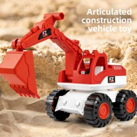 Ensemble de jouets pour enfants : Véhicule d'ingénierie excavateur à glissière, épaissi et résistant aux chutes, camion-chargeur de plage, fabriqué à Shantou