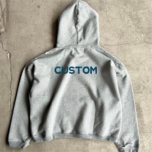 Hoodies Oversized Personalizados em Algodão Pesado para Moda de Rua, Estilo Vintage e Desgastado para Homens - Product Image 2