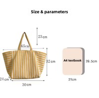 Sac fourre-tout en toile épaisse surdimensionné avec logo imprimé personnalisé, grande capacité, réutilisable, sac à bandoulière pour les courses quotidiennes