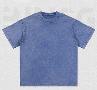 T-shirt vintage surdimensionné pour homme en coton 100% 275GSM, style streetwear, imprimé DTG, rétro, lavé, manches courtes, couleurs assorties
