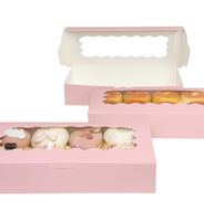 Boîte à pâtisserie en papier de qualité supérieure personnalisée avec fenêtre transparente pour biscuits, macarons, cupcakes, pâtisseries, emballages cadeaux, personnages