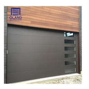 Portes de <span class=keywords><strong>garage</strong></span> sectionnelles électriques au design moderne, isolation thermique personnalisée, méthode d'<span class=keywords><strong>ouverture</strong></span> par enroulement, avec <span class=keywords><strong>porte</strong></span> de <span class=keywords><strong>garage</strong></span> finie - Product Image 1