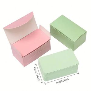 100 blocs de notes adhésives à coins arrondis pour le bureau et l'étude, blocs de mots vierges, cartes de messages, essentiels pour la rentrée scolaire, blocs de mémo - Product Image 2
