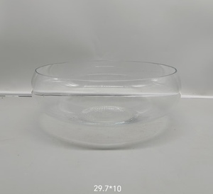 Hand Blown Large Round Crystal Clear Glass Fish Bowl Modern Decorative Tabletop Aquarium Water Garden Vessel