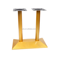 Pieds de meubles de luxe en fer forgé, fonte, acier inoxydable, pieds de table double en métal pour salle à manger, base de table stable en métal pour hôtel et café