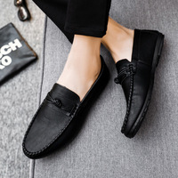 Mocassins ultra légers et souples pour hommes avec détail noué, à enfiler, absorbant les chocs, plats, respirants, pour la conduite et le quotidien