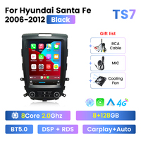 MEKEDE Android 8 core WiFi 4G LTE gps navigation 360 caméra ventilateur de refroidissement écran tactile pour Hyundai Santa Fe 2006-2012