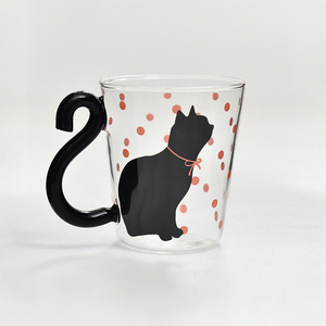 Taza de cristal bonita de alta calidad de 280ml con asa, taza de café ecológica, taza aislada para uso doméstico - Product Image 4