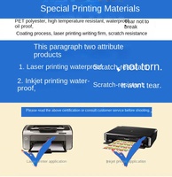 Papier d'impression adhésif A4 or clair, étiquette autocollante en PET, imperméable, résistant aux déchirures, jet d'encre, laser, revêtement or brillant, usage domestique