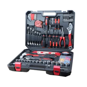 Deko — Kit d'outils manuels pour réparation de voiture, ensemble de prises portables, outils manuels ménagers, perceuse, combinaison, boîte à outils