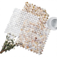 Tissu brocart mosaïque en écailles de poisson en acrylique 100% ignifuge tricoté pour les murs de la cuisine, de la salle de bain et du salon