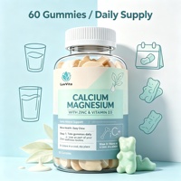Gummies OEM Calcium Magnésium avec Zinc et Vitamine D3 pour la Santé Osseuse – Complément Minéral en Forme d'Ours – Supplément Alimentaire