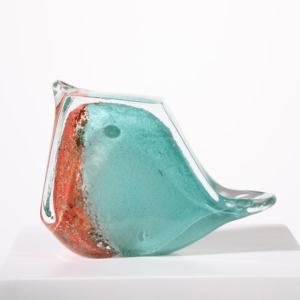 शाश्वत मूल डिजाइन आला गहरे नीले, काले और स्पष्ट ग्रेडिएंट डबल-लेयर गोलाकार ग्लास वेस - Product Image 6