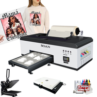 Imprimante DTF-B Soan A3 de haute qualité, kit de démarrage professionnel, machine d'impression par transfert thermique sur t-shirt, film d'impression numérique à jet d'encre AcroRIP R1390