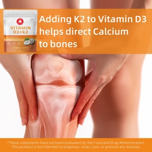 Compléments alimentaires en gros D3+K2 en gélules molles, soutient l'immunité et la santé cardiaque, vitamines pour adultes, compléments alimentaires OEM/ODM - Product Image 2