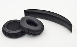 Defean แผ่นปิดหูสีดำ,ที่ครอบหูฟังแบบสวมหูที่ปิดหูแผ่นรองหูฟังหนังนิ่มกว่าสำหรับ <span class=keywords><strong>Sol</strong></span> <span class=keywords><strong>Republic</strong></span> Tracks HD V8 V10 - Product Image 2