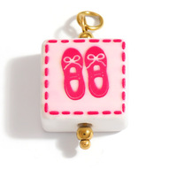 Comiya 2026 Accessoires de Bijoux DIY Breloques Pendentifs en Verre en Forme de Poisson Coloré, Plaqué sous Vide, Style Cœur, Frais et Doux d'Été