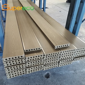 Hiện Đại 140x22 Mét Hollow WPC ngoài trời decking gỗ không thấm nước nhựa <span class=keywords><strong>composite</strong></span> sàn gỗ Xử lý bề mặt hạt chải - Product Image 6