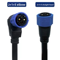 Connecteur circulaire étanche M23 8 broches 50A à verrouillage rapide pour câble de batterie de véhicule électrique et stockage d'énergie CE