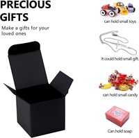 Boîtes à bijoux en carton Kraft à personnaliser avec votre Logo, Mini boîte cadeau noire robuste, Durable, Surface plane et lisse avec couvercles pour cadeaux