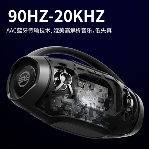 Sodlk Màu Xanh Răng Ngoài Trời 320W Rung Có Thể Sạc Lại Di Động partybox Kép Woofer Loa S1619 - Product Image 5
