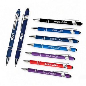 Regalo Promocional Empresarial 2026, Bolígrafo 2 en 1 con Punta Táctil para Pantalla, Bolígrafo de Metal al por Mayor de Fábrica con Logotipo Personalizado - Product Image 1