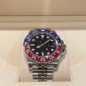 Montre automatique GMT pour homme avec verre saphir, étanche 100 m, bracelet en acier inoxydable - Product Image 6