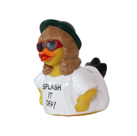 Jouets de bain exclusifs personnalisés en forme de canard en caoutchouc pour bébé, nouveauté pour la baignoire avec motifs uniques, mini en plastique, logo en vinyle, vente en gros