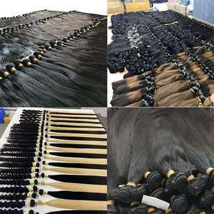 12A vietnamita camboyano crudo cutícula alineada cabello Virgen sin procesar doble dibujado ondas de agua paquetes de cabello extensiones de cabello - Product Image 3