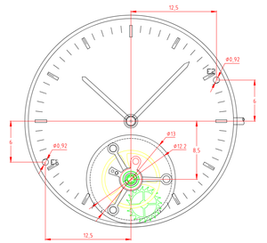 Module de mécanisme tourbillon personnalisé, modification de mouvement automatique avec mouvement de montre Miyota 8215, réserve de marche 4HZ, 35h - Product Image 2