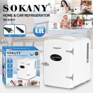 Mini <span class=keywords><strong>réfrigérateur</strong></span> de voiture Sokany 4L, petit <span class=keywords><strong>réfrigérateur</strong></span> domestique pour dortoir, réfrigération à <span class=keywords><strong>porte</strong></span> unique, <span class=keywords><strong>réfrigérateur</strong></span> de voiture à double usage - Product Image 2