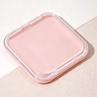 Boîte d'emballage de luxe en acrylique pour faux ongles, étui de présentation carré transparent pour bijoux avec base noire, blanche ou rose, vente en gros