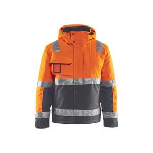 BLAKLADER - 487019875396XL Winter <b>jacket</b> <b>Hi</b>-<b>Vis</b> <b>Orange</b>/Mid grey - EAN 7330509749043 <b>HI</b>-<b>VIS</b> WORKWEAR - Product Image 1