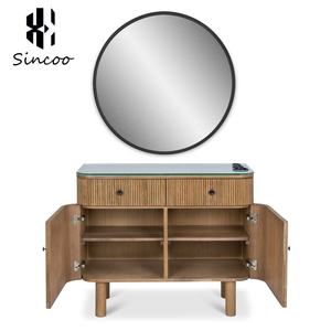 Luxury Women Beauty Center Hair Salon Equipment Barber Furniture Styling Full Length Makeup Salon <b>Led</b> <b>Mirror</b> Station - Product Image 4
