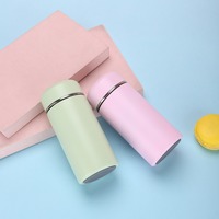 Botella de Agua Personalizada con Diseño de Explosiones, Color Sólido, Lujosa, Ecológica, Mini, de Bolsillo, de Acero Inoxidable, Aislada al Vacío, Portátil para Exteriores
