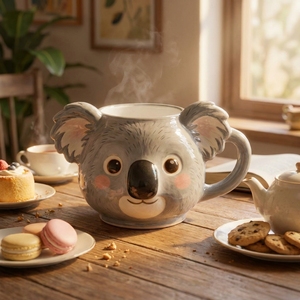 <span class=keywords><strong>Taza</strong></span> de Cerámica con Forma de Koala 3D |   <span class=keywords><strong>Taza</strong></span> Moderna de Café y Té con Diseño de Dibujos Animados |   Regalo Ecológico de Porcelana Hecho a Mano en Stock - Product Image 4