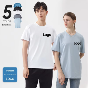 <span class=keywords><strong>Camiseta</strong></span> de Algodón Pima 100% <span class=keywords><strong>Supima</strong></span> de 240G con Logotipo Personalizado, Corte Regular, Antiarrugas, Base Gruesa, Unisex para Hombre - Product Image 2