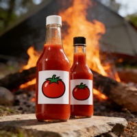 Bouteille en verre Woozy 2026 transparente 3oz 90ml 150ml 5oz 8oz 250ml pour vinaigre, ketchup, sauce chili, sauce piquante avec couvercles en plastique
