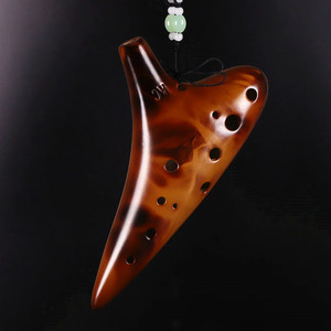 Ocarina de Cerámica de 12 Orificios, Tipo Alto C, Ahumada con Paja, Instrumento de Viento, Venta al por Mayor para Clases de Música y Regalos - Product Image 3