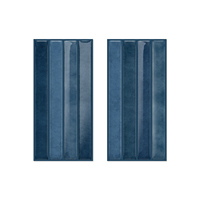 Autocollant de carrelage 3D bleu cobalt à coller, 4,72x9,68 pouces, étanche, en gel 3D, pour crédence de cuisine domestique