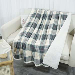 Manta Sherpa de lana Polar con estampado de cuadros clásicos para el hogar, manta personalizada difusa suave y acogedora gruesa y cálida - Product Image 2