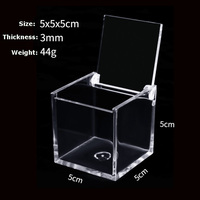 Boîte de rangement en cube acrylique transparent Songhui PS avec couvercle à charnière Présentoir fonctionnel pour le stockage des bonbons